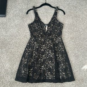 Express Mini Black Lace Dress